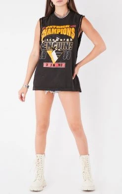 FURST OF A KIND VINTAGE CHAIN TRIM SLEEVELESS TEE