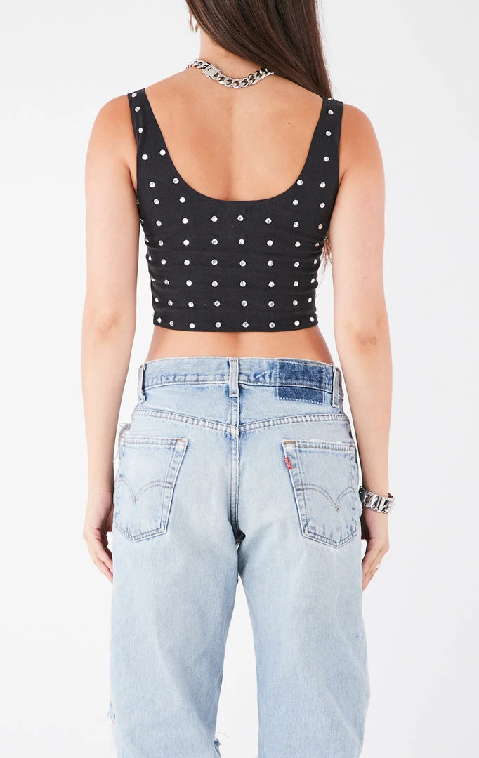 FURST OF A KIND VINTAGE NFL VINTAGE ALLOVER RHINESTONE TANK 4 FURST OF A KIND VINTAGE NFL VINTAGE ALLOVER RHINESTONE TANK