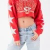 FURST OF A KIND VINTAGE NFL VINTAGE STAR PATCH CROPPED SWEATSHIRT