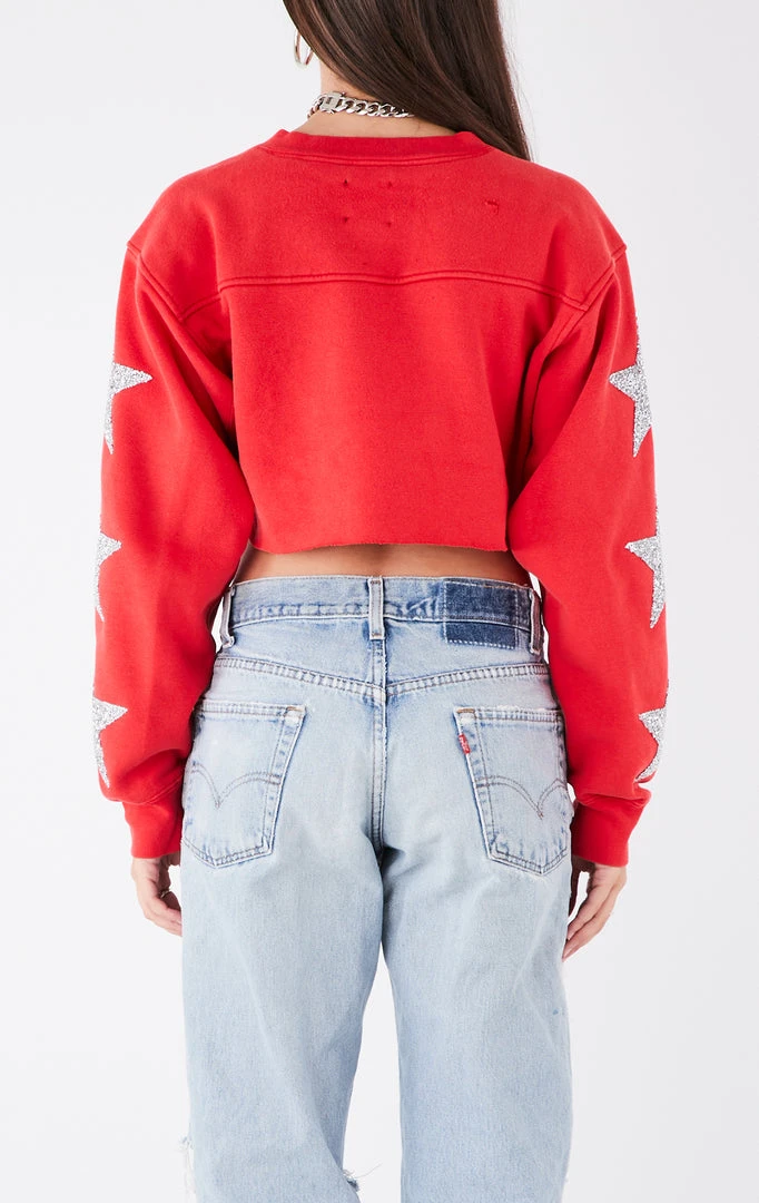 FURST OF A KIND VINTAGE NFL VINTAGE STAR PATCH CROPPED SWEATSHIRT 4 FURST OF A KIND VINTAGE NFL VINTAGE STAR PATCH CROPPED SWEATSHIRT