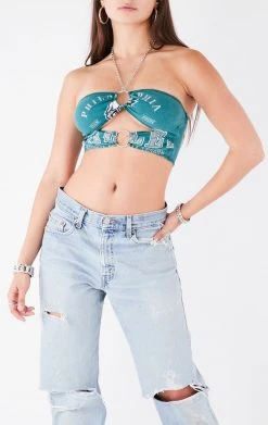 FURST OF A KIND VINTAGE CUT OUT CHAIN HALTER TOP VINTAGE CHAINS