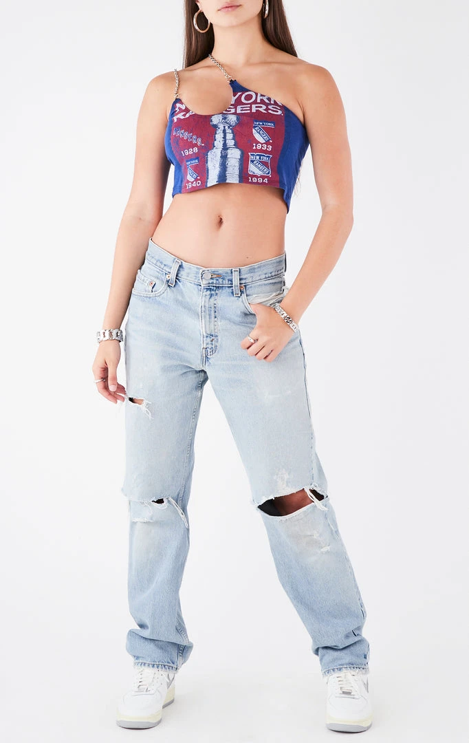 FURST OF A KIND VINTAGE ONE SHOULDER DOUBLE CHAIN STRAP TANK 3 FURST OF A KIND VINTAGE ONE SHOULDER DOUBLE CHAIN STRAP TANK