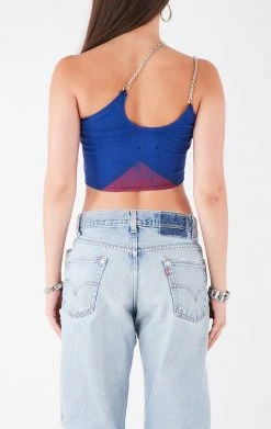 FURST OF A KIND VINTAGE ONE SHOULDER DOUBLE CHAIN STRAP TANK 7 FURST OF A KIND VINTAGE ONE SHOULDER DOUBLE CHAIN STRAP TANK