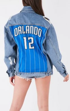 FURST OF A KIND VINTAGE GRAPHIC BACK INSERT DENIM JACKET