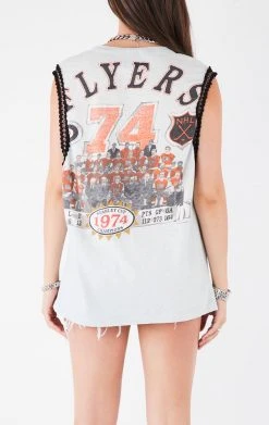 FURST OF A KIND VINTAGE CHAIN TRIM SLEEVELESS TEE