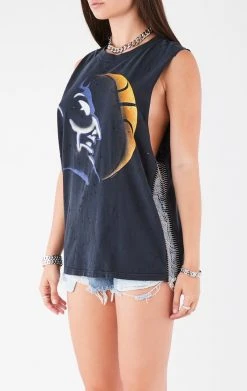 FURST OF A KIND VINTAGE CHAIN LADDER SIDE SLEEVELESS TEE VINTAGE CHAINS