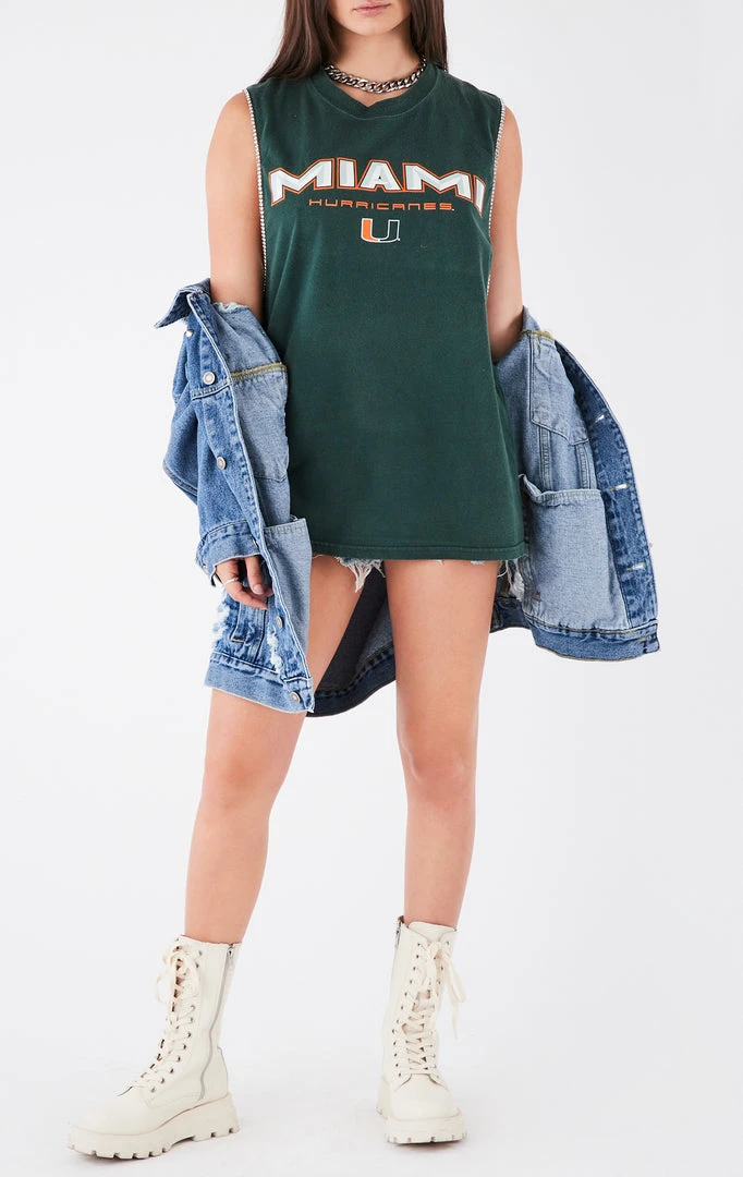 FURST OF A KIND VINTAGE RHINESTONE TRIM SLEEVELESS TEE VINTAGE COLLEGE 4 FURST OF A KIND VINTAGE RHINESTONE TRIM SLEEVELESS TEE VINTAGE COLLEGE