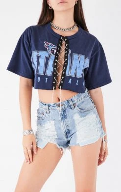 FURST OF A KIND VINTAGE CHAIN LACE UP TEE