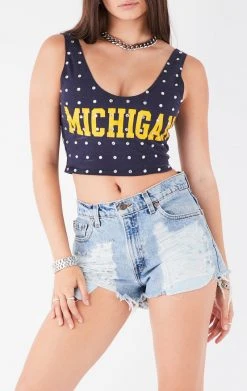 FURST OF A KIND VINTAGE ALLOVER RHINESTONE TANK VINTAGE COLLEGE