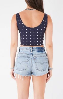 FURST OF A KIND VINTAGE ALLOVER RHINESTONE TANK VINTAGE COLLEGE