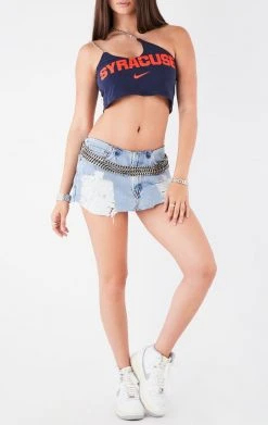 FURST OF A KIND VINTAGE ONE SHOULDER DOUBLE CHAIN STRAP TANK VINTAGE CHAINS