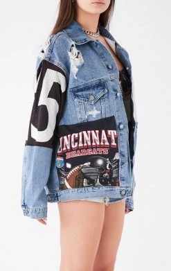 FURST OF A KIND VINTAGE SPLICED PATCHWORK DENIM JACKET