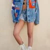 FURST OF A KIND VINTAGE DENIM JACKETS VINTAGE SPLICED PATCHWORK DENIM JACKET