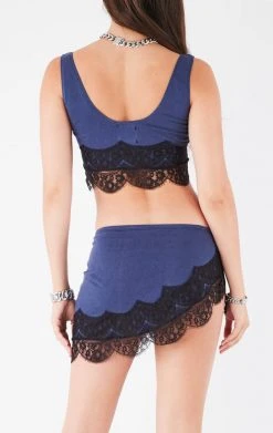 FURST OF A KIND VINTAGE LACE TRIM TANK AND SKIRT SET VINTAGE NFL