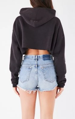 FURST OF A KIND VINTAGE STAR PATCH CROPPED HOODIE VINTAGE NFL