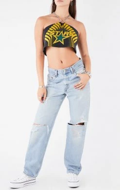 FURST OF A KIND VINTAGE CHAIN HALTER TOP