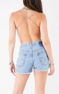 FURST OF A KIND VINTAGE WATERFALL CHAIN BRA TOP VINTAGE CHAINS