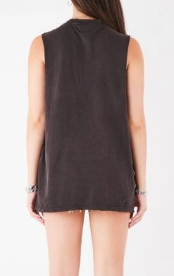 FURST OF A KIND VINTAGE CURVED SAFETY PIN SLEEVELESS TEE 7 FURST OF A KIND VINTAGE CURVED SAFETY PIN SLEEVELESS TEE