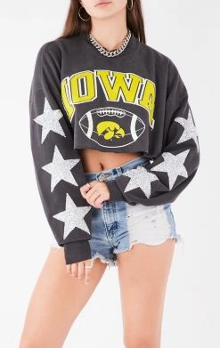 FURST OF A KIND VINTAGE STAR PATCH CROPPED SWEATSHIRT