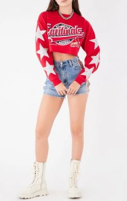 FURST OF A KIND VINTAGE STAR PATCH CROPPED SWEATSHIRT
