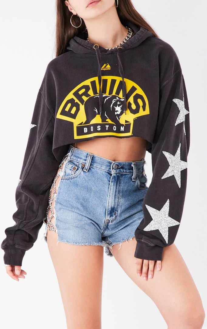 FURST OF A KIND VINTAGE SPORTS VINTAGE STAR PATCH CROPPED HOODIE 3 FURST OF A KIND VINTAGE SPORTS VINTAGE STAR PATCH CROPPED HOODIE