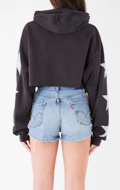 FURST OF A KIND VINTAGE SPORTS VINTAGE STAR PATCH CROPPED HOODIE 7 FURST OF A KIND VINTAGE SPORTS VINTAGE STAR PATCH CROPPED HOODIE