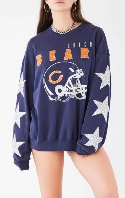 FURST OF A KIND VINTAGE NFL VINTAGE SILVER STAR PATCH SWEATSHIRT