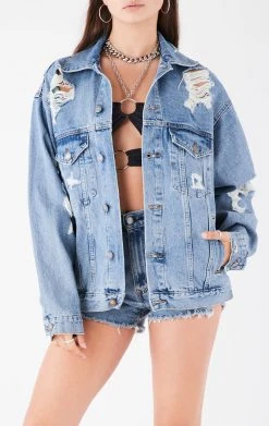 FURST OF A KIND VINTAGE DENIM JACKETS VINTAGE GRAPHIC BACK INSERT DENIM JACKET