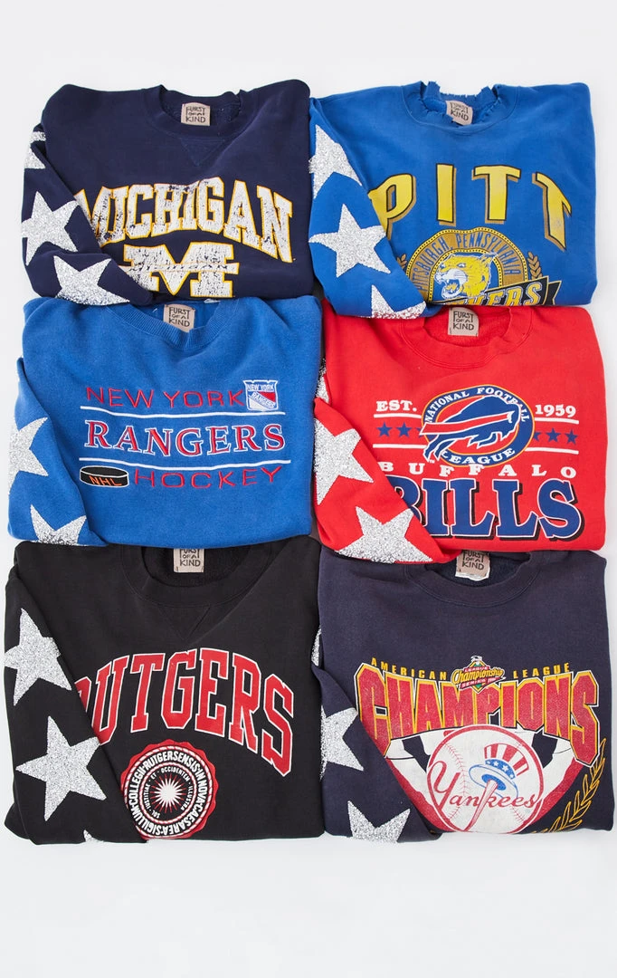 FURST OF A KIND VINTAGE SILVER STAR PATCH SWEATSHIRT VINTAGE STARS 3 FURST OF A KIND VINTAGE SILVER STAR PATCH SWEATSHIRT VINTAGE STARS