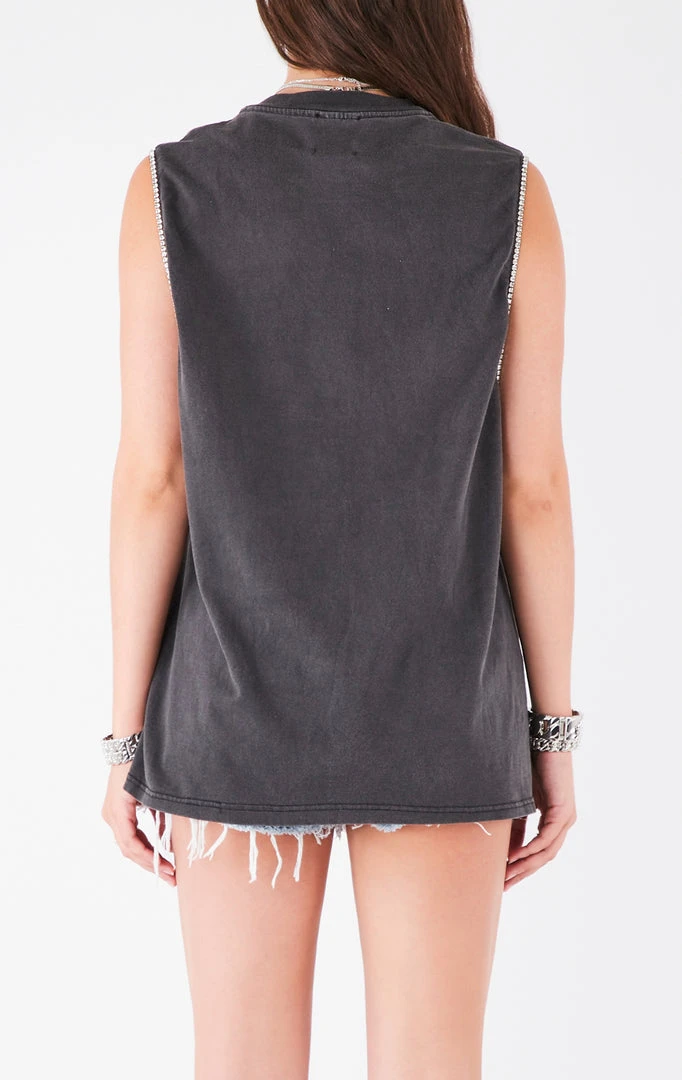 FURST OF A KIND VINTAGE RHINESTONE TRIM SLEEVELESS TEE VINTAGE NFL 5 FURST OF A KIND VINTAGE RHINESTONE TRIM SLEEVELESS TEE VINTAGE NFL