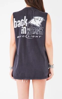 FURST OF A KIND VINTAGE PINS VINTAGE CURVED SAFETY PIN SLEEVELESS TEE