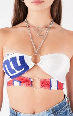 FURST OF A KIND VINTAGE JERSEY CUT OUT CHAIN HALTER TOP VINTAGE CHAINS 8 FURST OF A KIND VINTAGE JERSEY CUT OUT CHAIN HALTER TOP VINTAGE CHAINS