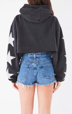 FURST OF A KIND VINTAGE COLLEGE VINTAGE STAR PATCH CROPPED HOODIE