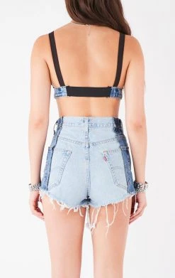 FURST OF A KIND VINTAGE JERSEY AND DENIM BRA TOP 9 FURST OF A KIND VINTAGE JERSEY AND DENIM BRA TOP