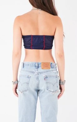 FURST OF A KIND VINTAGE JERSEY CUT OUT CHAIN HALTER TOP VINTAGE CHAINS