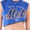 FURST OF A KIND ASYMMETRICAL RHINESTONE FRINGE SLEEVELESS CROP TEE VINTAGE RHINESTONE FRINGE 1 FURST OF A KIND ASYMMETRICAL RHINESTONE FRINGE SLEEVELESS CROP TEE VINTAGE RHINESTONE FRINGE