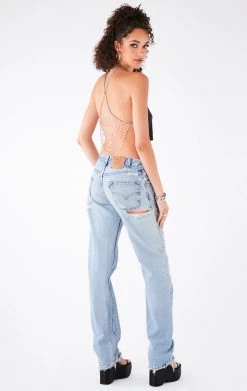 FURST OF A KIND VINTAGE HALTER NECK WATERFALL CHAIN BACK TOP 7 FURST OF A KIND VINTAGE HALTER NECK WATERFALL CHAIN BACK TOP