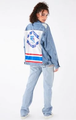 FURST OF A KIND VINTAGE GRAPHIC BACK INSERT DENIM JACKET