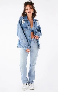 FURST OF A KIND VINTAGE GRAPHIC BACK INSERT DENIM JACKET