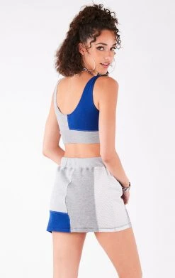 FURST OF A KIND VINTAGE NFL VINTAGE SPLICED PATCHWORK SKIRT AND TANK SET