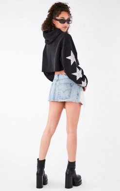 FURST OF A KIND VINTAGE STAR PATCH CROPPED HOODIE VINTAGE SPORTS