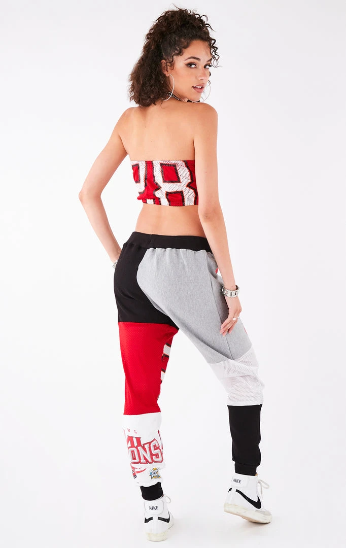 FURST OF A KIND VINTAGE NFL VINTAGE SPLICED PATCHWORK SWEATPANTS 6 FURST OF A KIND VINTAGE NFL VINTAGE SPLICED PATCHWORK SWEATPANTS