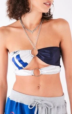 FURST OF A KIND VINTAGE CHAINS VINTAGE JERSEY CUT OUT CHAIN HALTER TOP