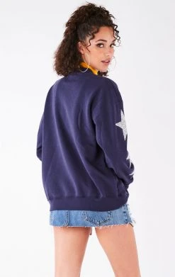 FURST OF A KIND VINTAGE SILVER STAR PATCH SWEATSHIRT VINTAGE COLLEGE