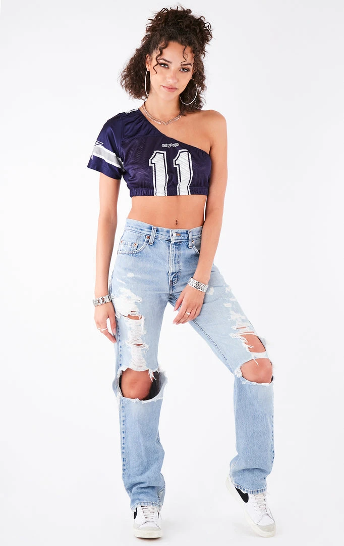 FURST OF A KIND VINTAGE ONE SHOULDER NFL JERSEY 4 FURST OF A KIND VINTAGE ONE SHOULDER NFL JERSEY