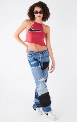 FURST OF A KIND VINTAGE HALTER NECK WATERFALL CHAIN BACK TOP VINTAGE CHAINS