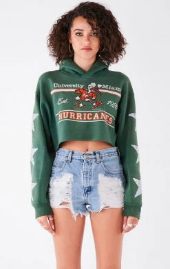 FURST OF A KIND VINTAGE STAR PATCH CROPPED HOODIE VINTAGE COLLEGE