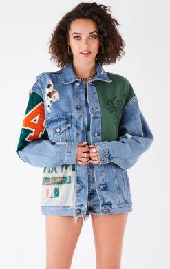 FURST OF A KIND VINTAGE SPLICED PATCHWORK DENIM JACKET