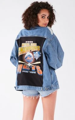 FURST OF A KIND VINTAGE GRAPHIC BACK INSERT DENIM JACKET