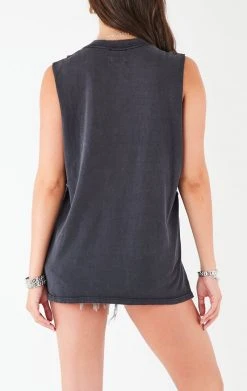 FURST OF A KIND VINTAGE SAFETY PIN SLEEVELESS TEE